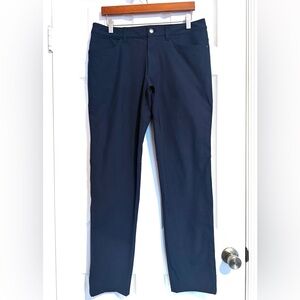 Men’s Lululemon Navy Blue 5 Pocket Pants Belt Loops Size 32X31 EUC